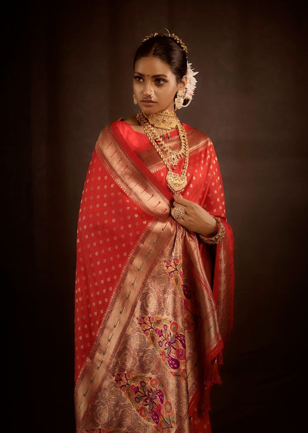 Elegant DarkPinkBlue Peshwai Paithani Silk Saree for Party & Wedding |  Crepe saree, Elegant, Silk sarees